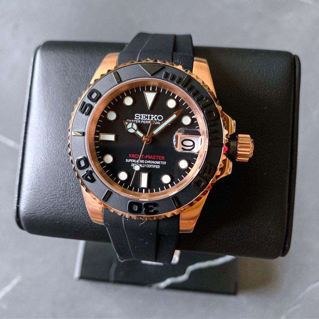 Seiko Mod Yacht Master Chocolate - Seiko Mod : Personnalisez Votre Montre avec des Modifications Uniques et Élégantes